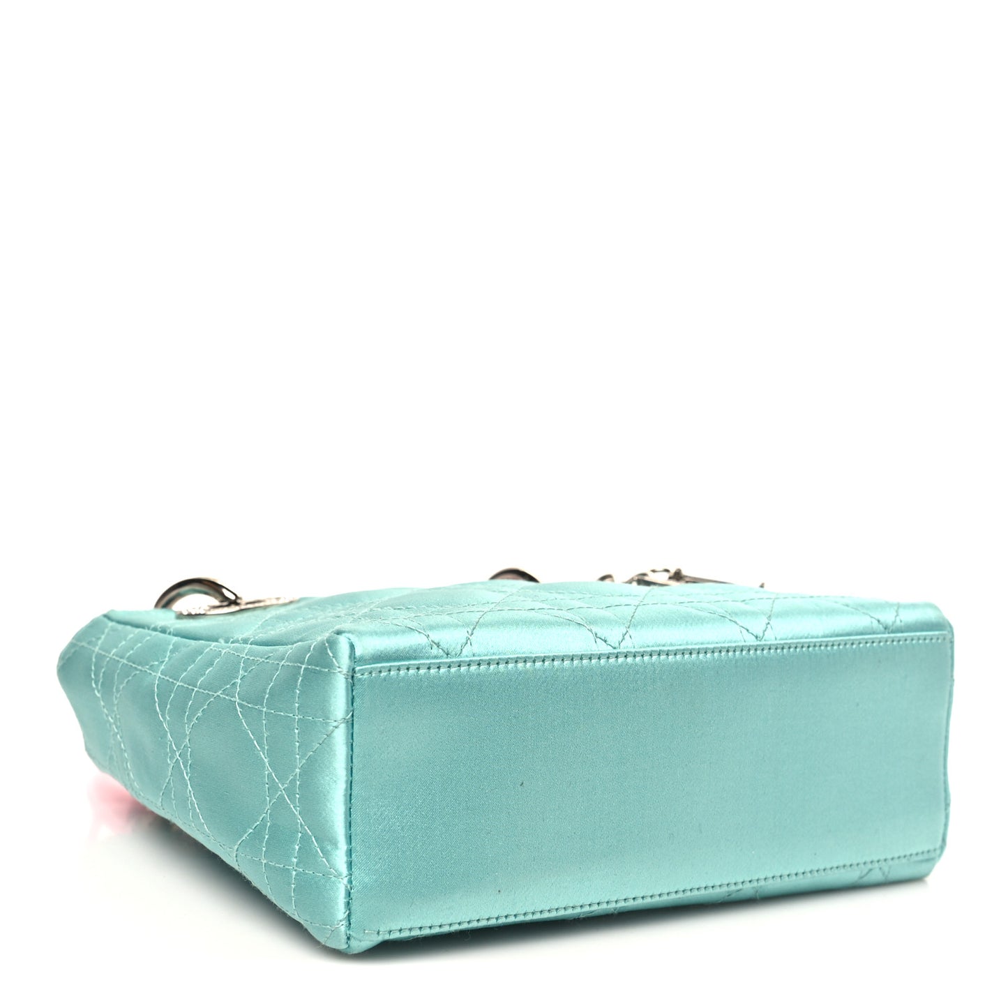 Satin Swarovski Crystal Acrylic PVC Cannage Mini Lady Dior Blue