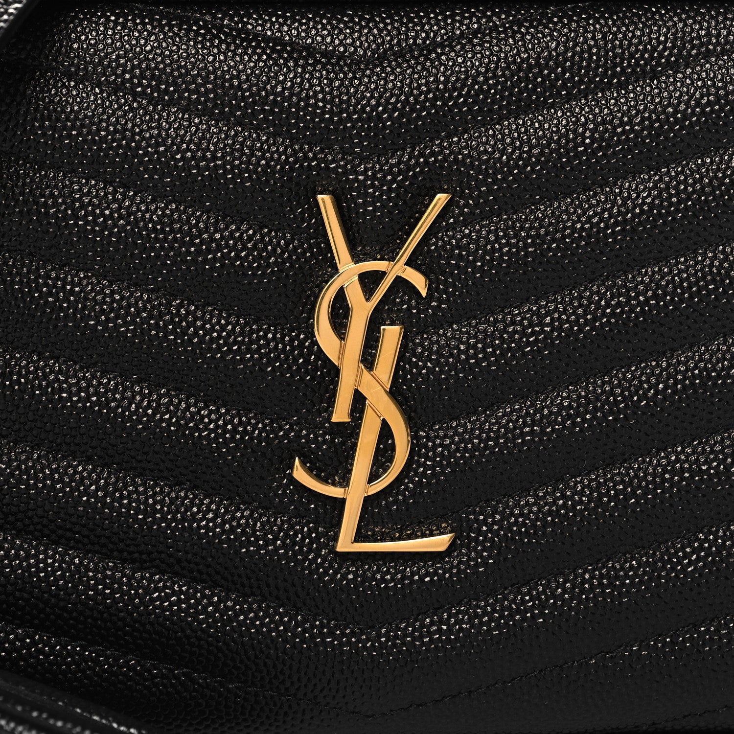 Saint Laurent Grain De Poudre Matelasse Monogram Mini Lou Camera Bag Black 8 of 10