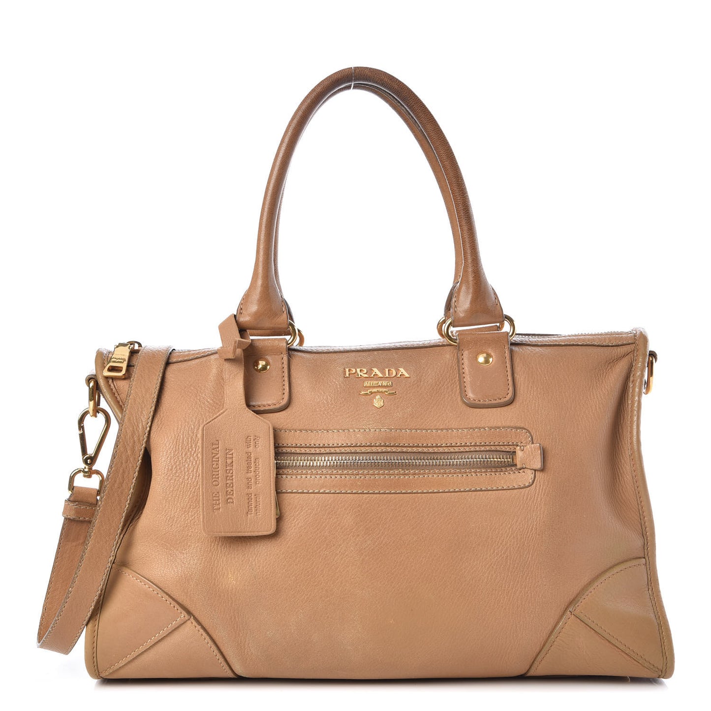 Cervo Deerskin Shoulder Bag Sabbia