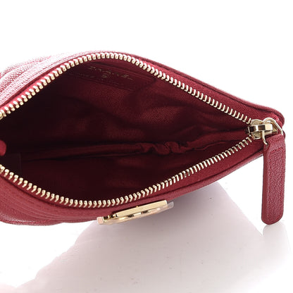 Chanel Caviar Quilted Zipped Boy Pouch Red 5 of 7