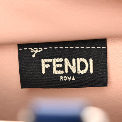 Fendi Vitello Dolce Shiny Nappa Petite 3Jours Tote Blue Neon Rosa Plaster 6 of 9