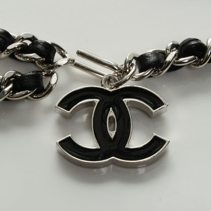 Chanel Lambskin Enamel CC Chain Belt Black Silver 3 of 3