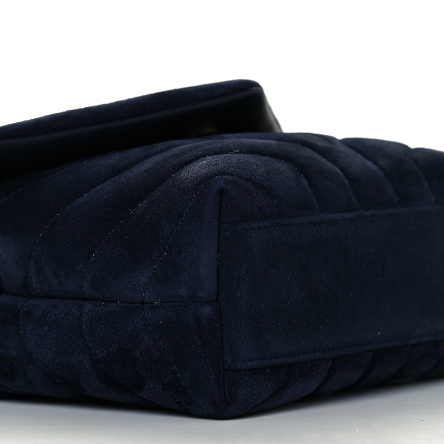 Suede Y Quilted Monogram Toy Loulou Crossbody Bag Navy