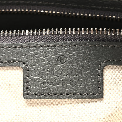 Gucci GG Supreme Monogram Textured Dollar Calfskin Web Ophidia Wristlet Shoulder Bag Grey Black Graphite Grey 6 of 9