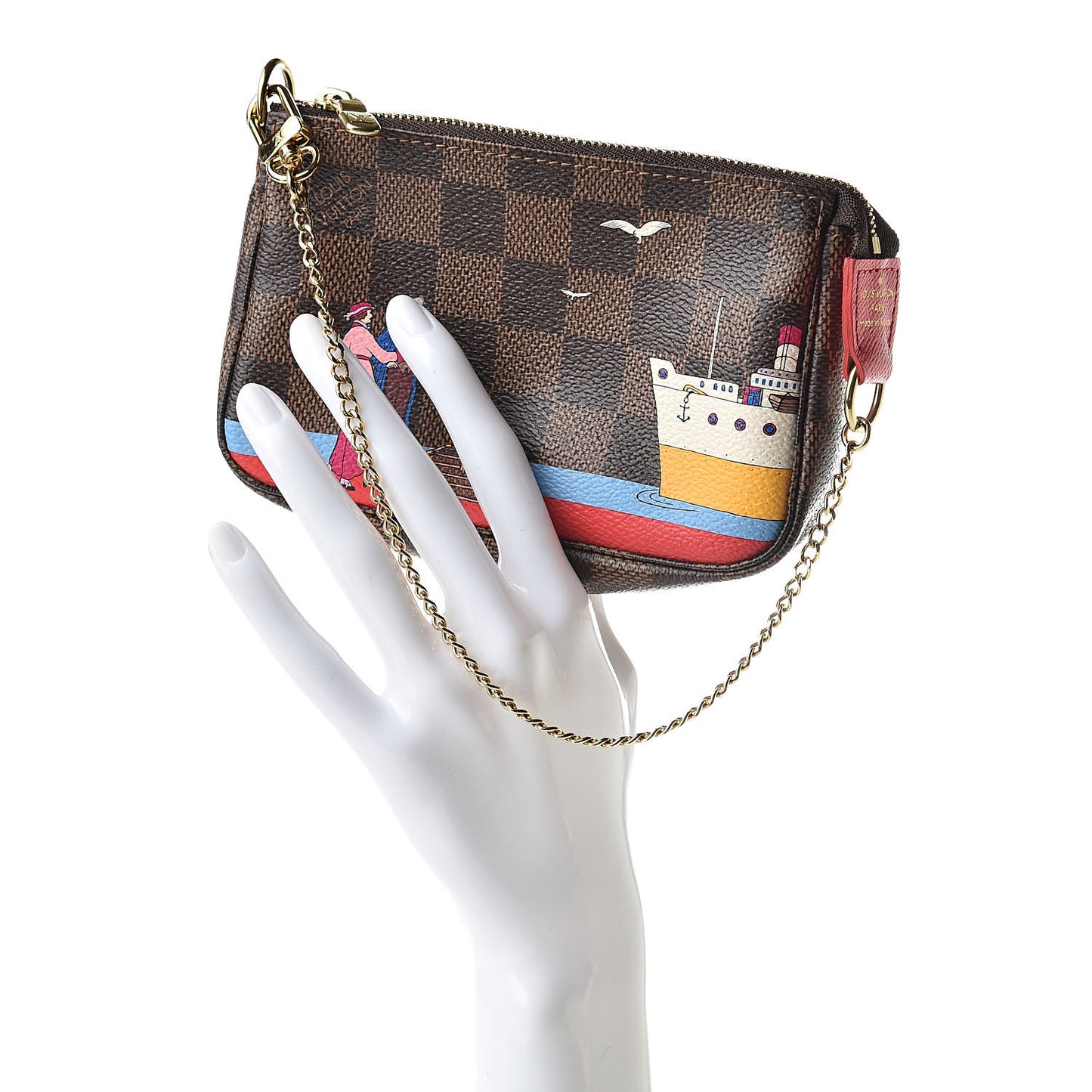 Damier Ebene 2016 Christmas Animation Mini Pochette Accessories