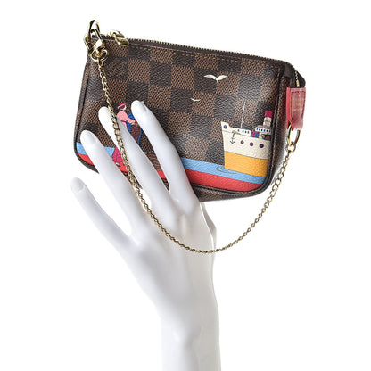 Louis Vuitton Damier Ebene 2016 Christmas Animation Mini Pochette Accessories 2 of 8