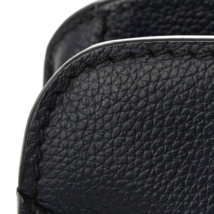 Alexander McQueen Pebbled Calfskin Small Skull Padlock Zip Around Tote Navy 11 of 11