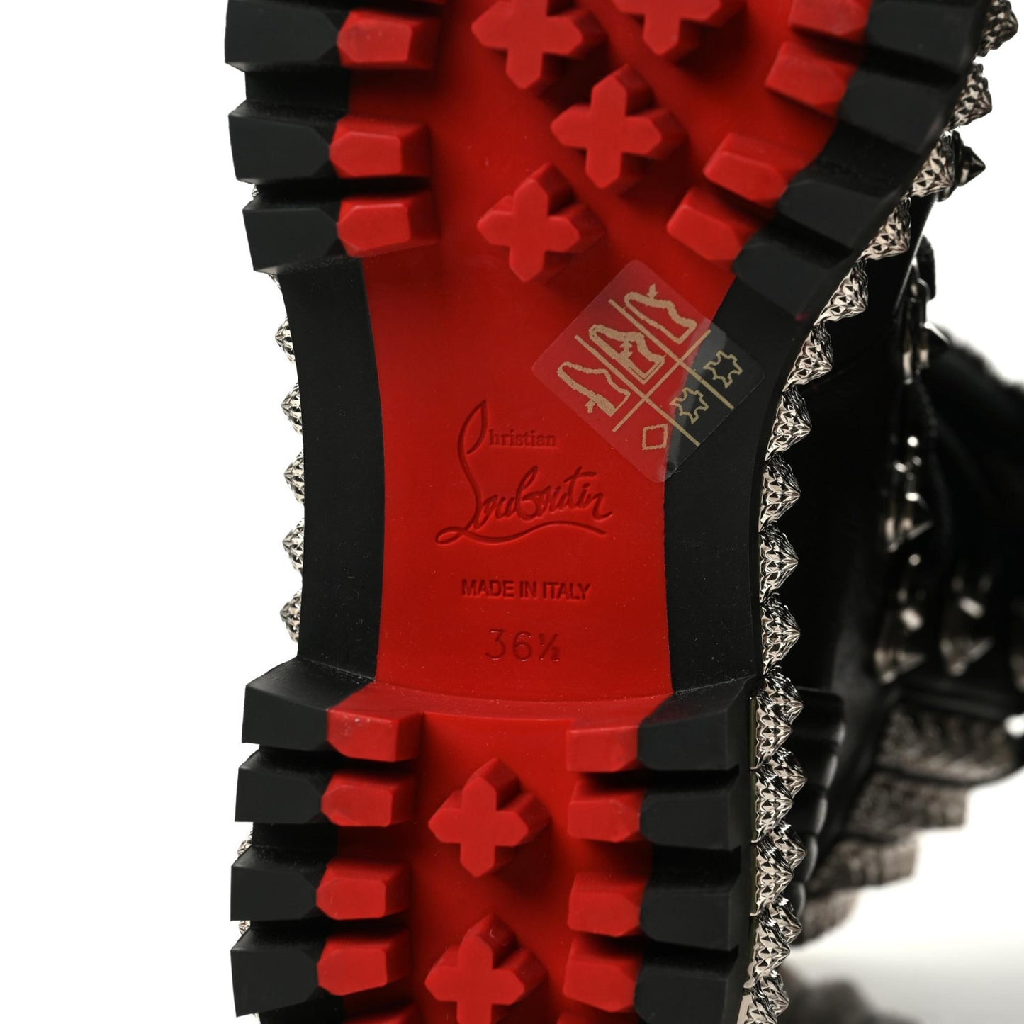 Calfskin Studded Shearling Yeti Donna Boots 36.5 Black