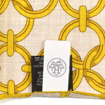 Hermes Cashmere Maillons Et Chains Beige Chine Jaune Sol 3 of 5