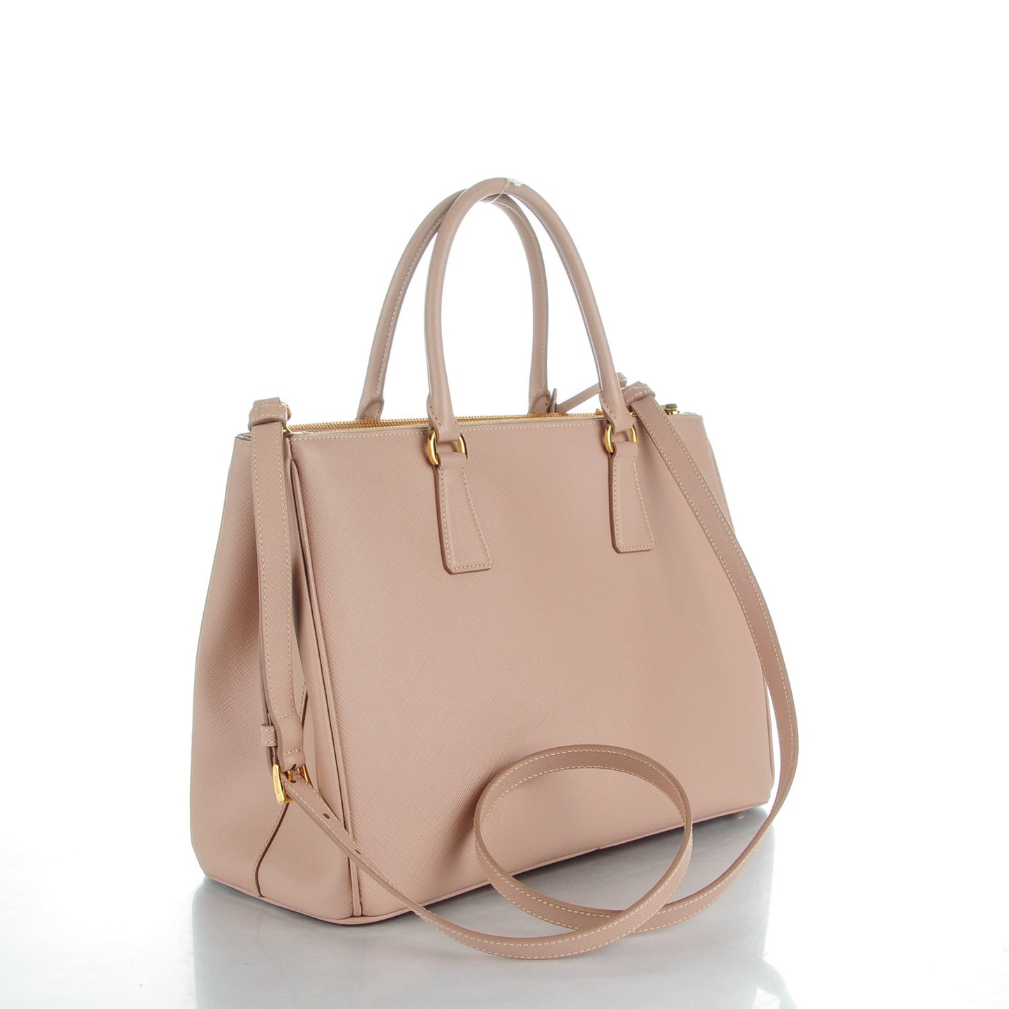 Saffiano Large Galleria Double Zip Tote Cammeo