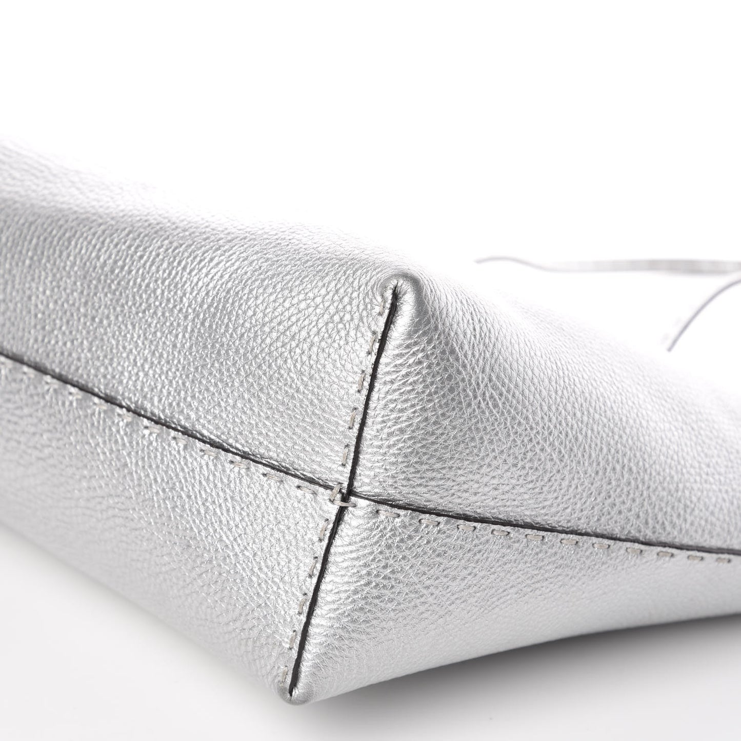 Cuoio Romano Lux Selleria Carla Shopping Tote Argento