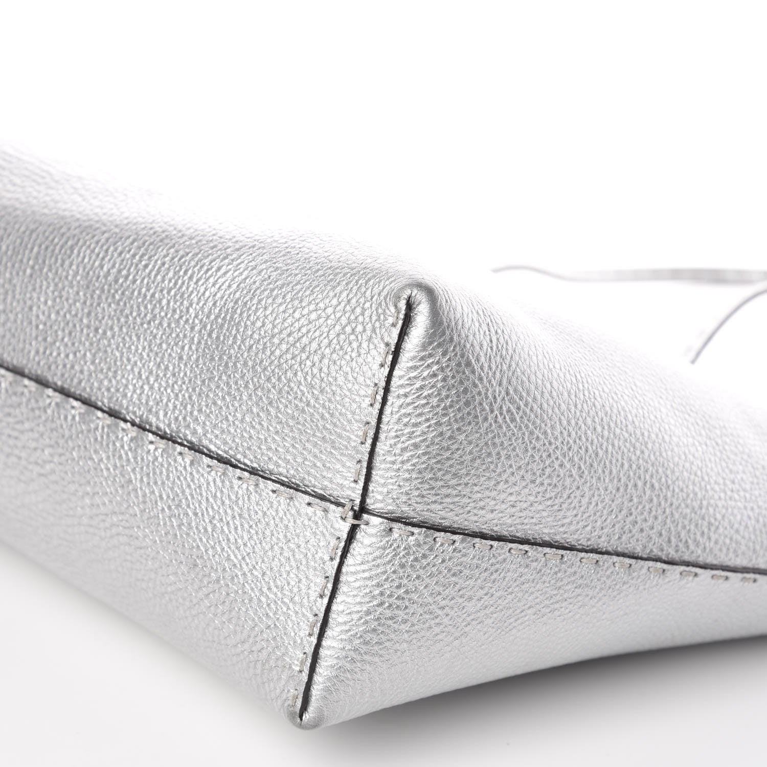 Fendi Cuoio Romano Lux Selleria Carla Shopping Tote Argento 9 of 15