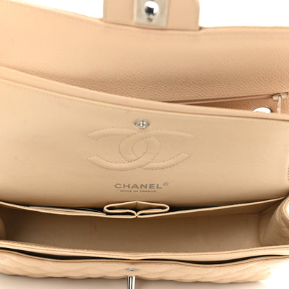 Chanel Caviar Quilted Medium Double Flap Light Beige 5 of 13