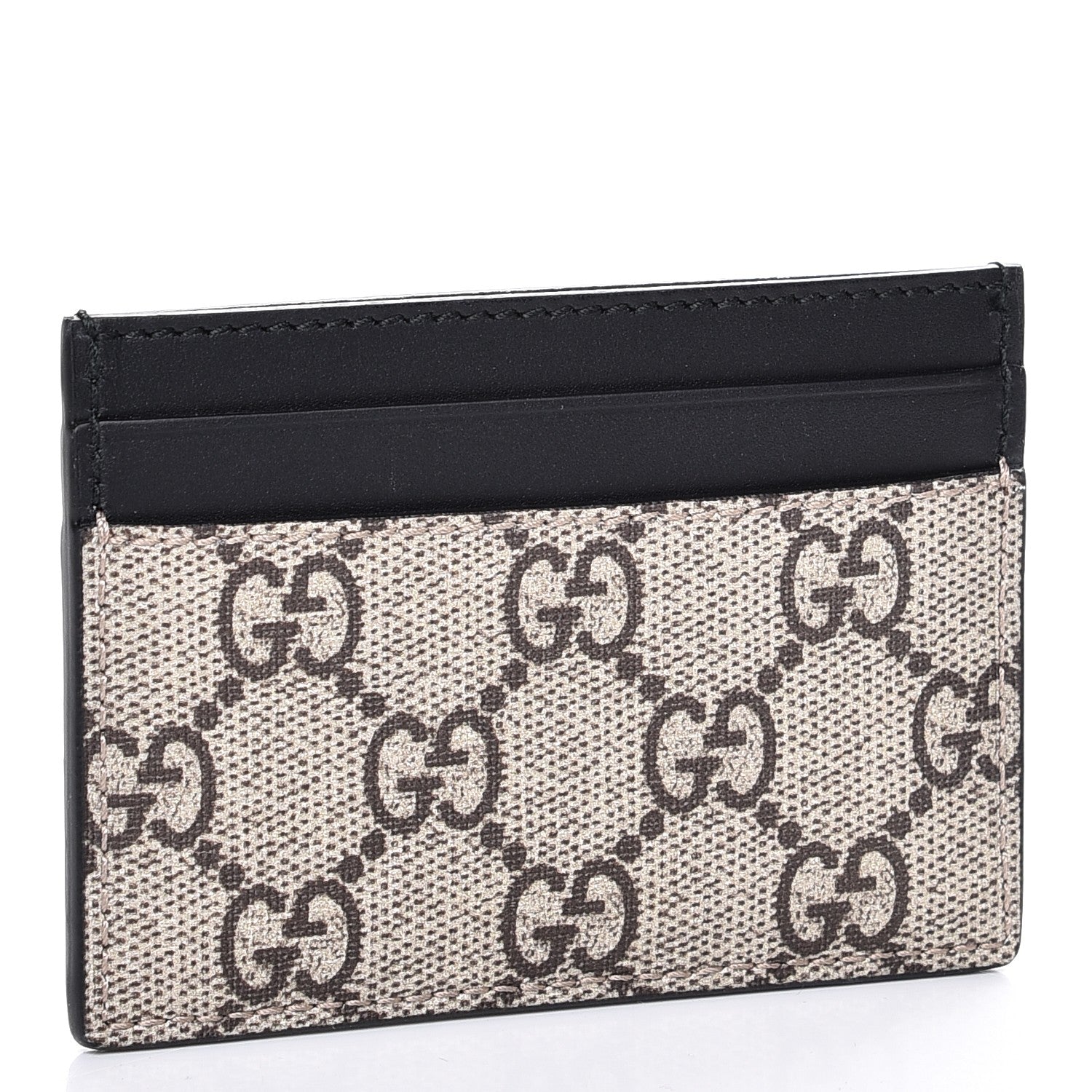 Gucci GG Supreme Monogram Bee Print Card Holder Black 3 of 6