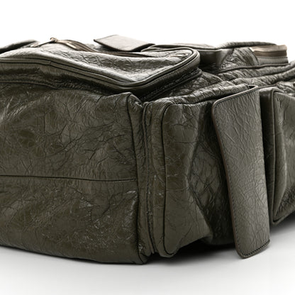 Balenciaga Agneau Arena Superbusy Large Sling Zip Shoulder Bag Khaki 10 of 10