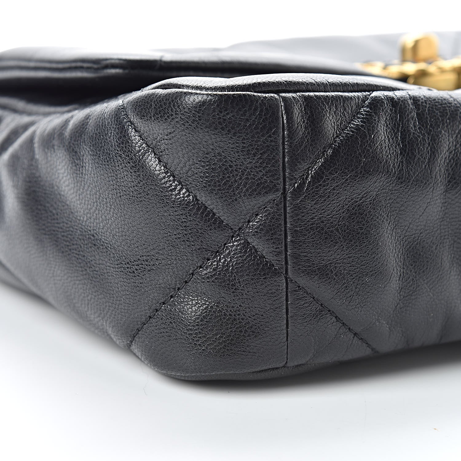 Chanel Goatskin Quilted Medium 19 Flap Black 9 of 11