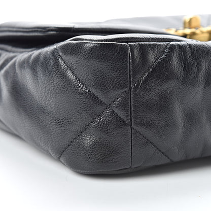 Chanel Goatskin Quilted Medium 19 Flap Black 9 of 11