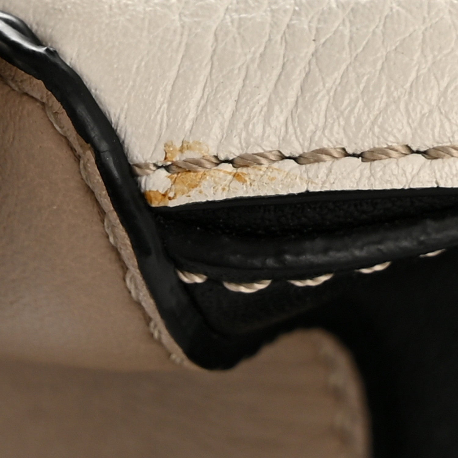 Loewe Calfskin Small Puzzle Bag Sand Soft White Black 14 of 15