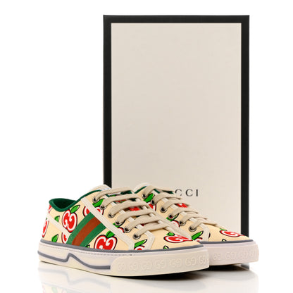 Gucci Canvas Web GG Apple Womens 1977 Tennis Sneakers 36 Ivory Red Mystic White New Shamarock 8 of 8