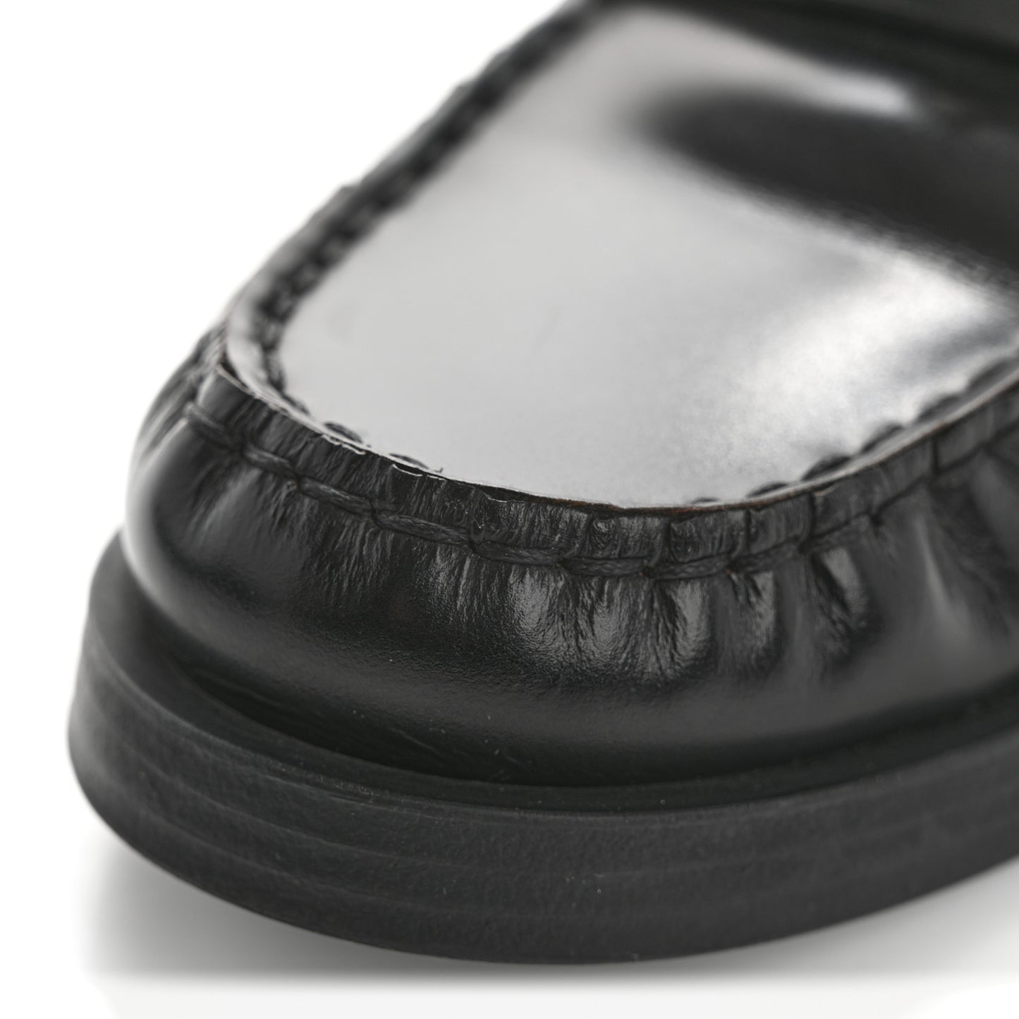 Box Calfskin Addie Loafers 36.5 Black