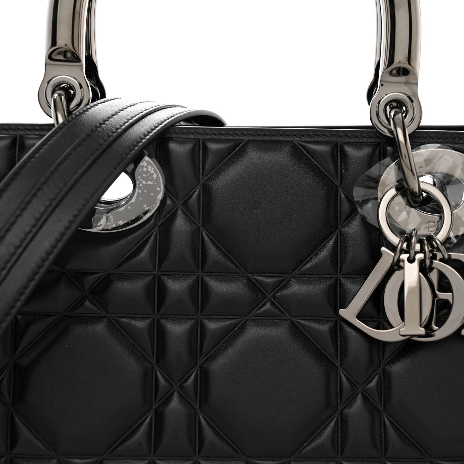 Christian Dior Lambskin Cannage The Lady 95.22 Black 8 of 10
