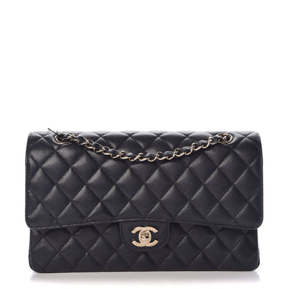 Chanel Caviar Quilted Medium Double Flap Navy 1 of 11