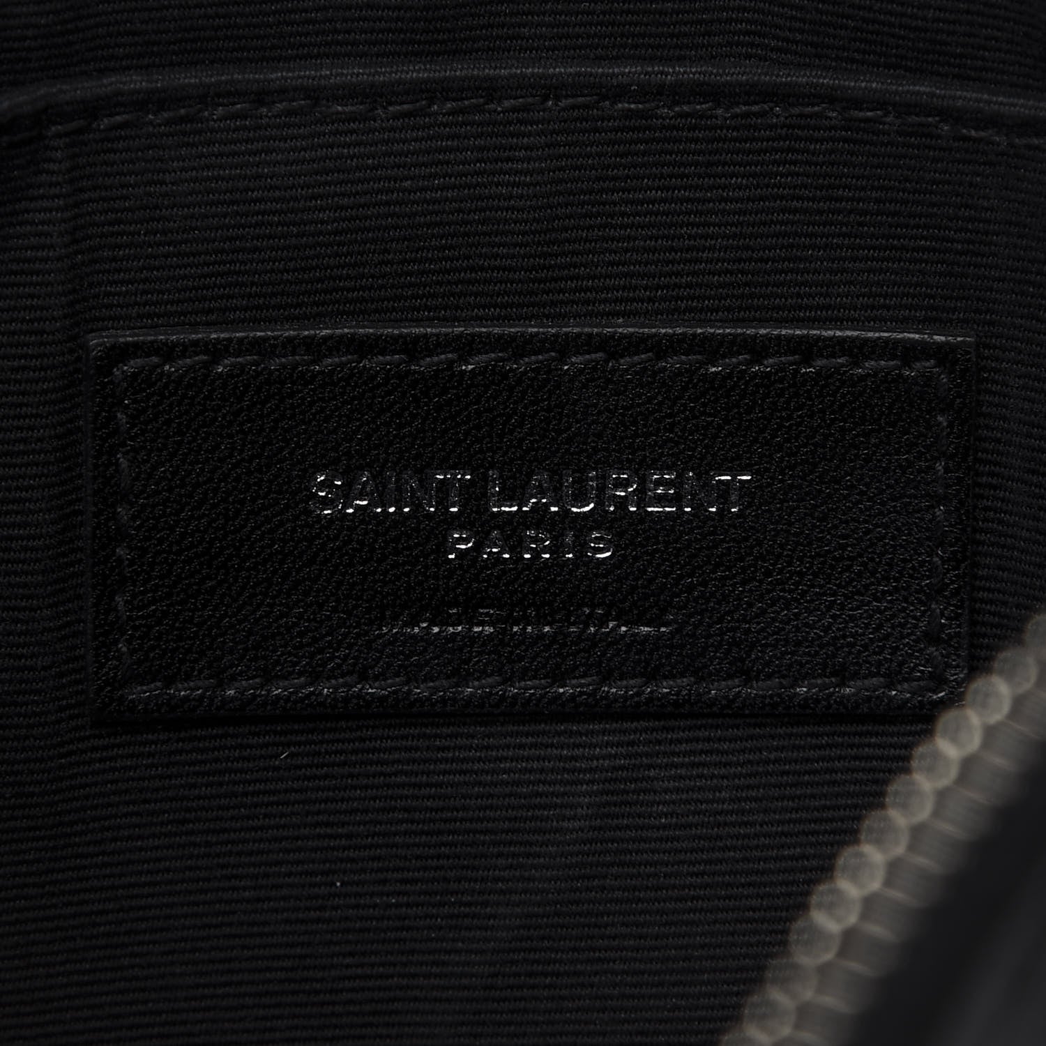 Saint Laurent Calfskin Matelasse Chevron Monogram A5 Wristlet Black 8 of 9