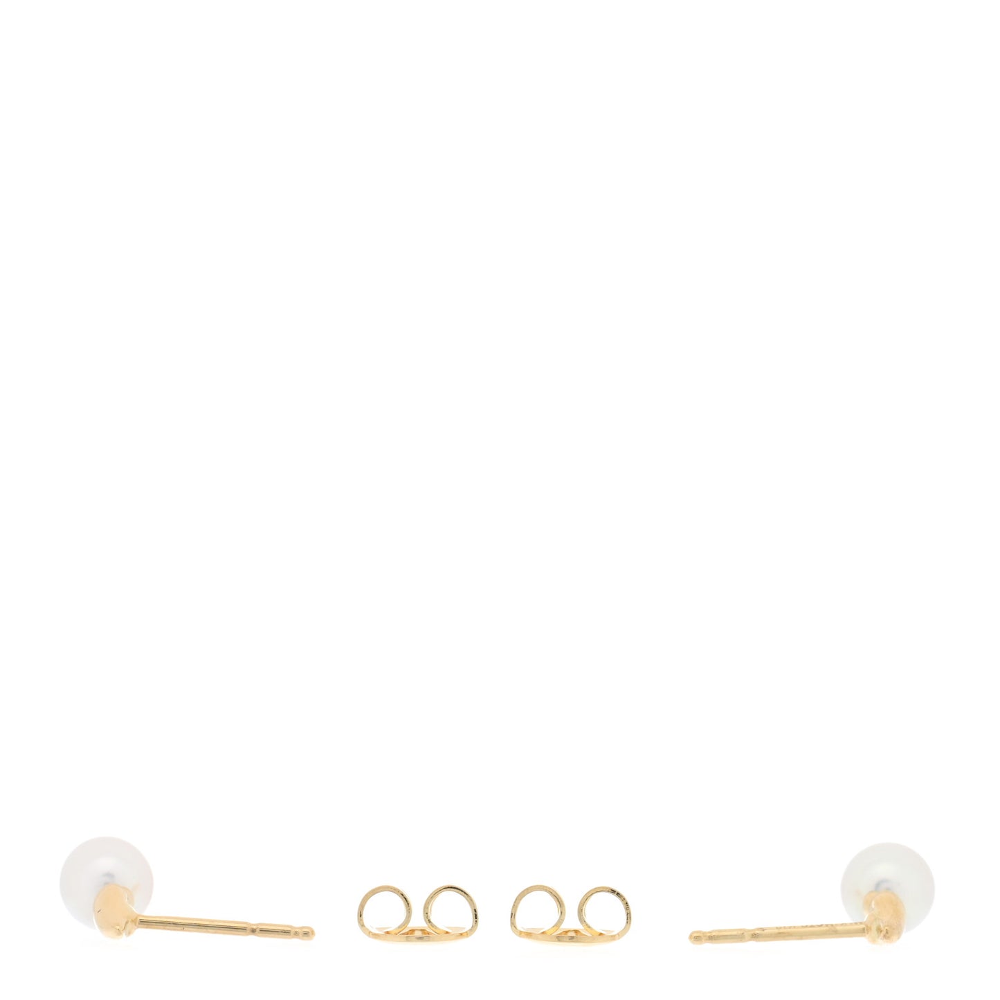 18K Yellow Gold Akoya Cultured Pearl 5.5-6mm Drop Earrings