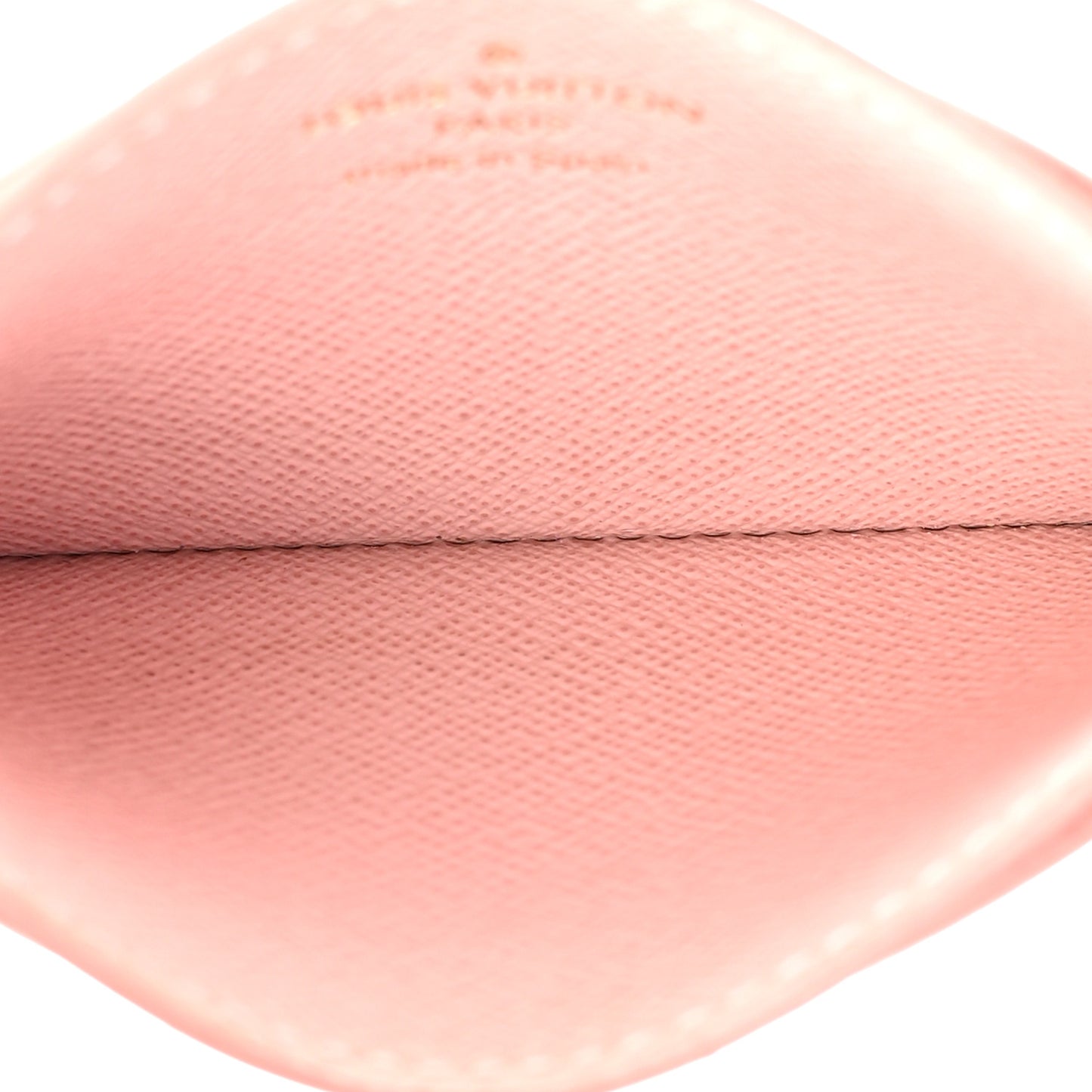 Damier Ebene Studded Card Holder Rose Ballerine