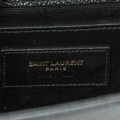 Saint Laurent Grain De Poudre Small Monogram Kate Satchel Black 7 of 7