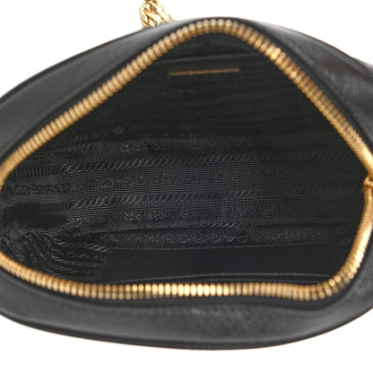 Prada Saffiano Lux Metal Belt Bag Black 5 of 10