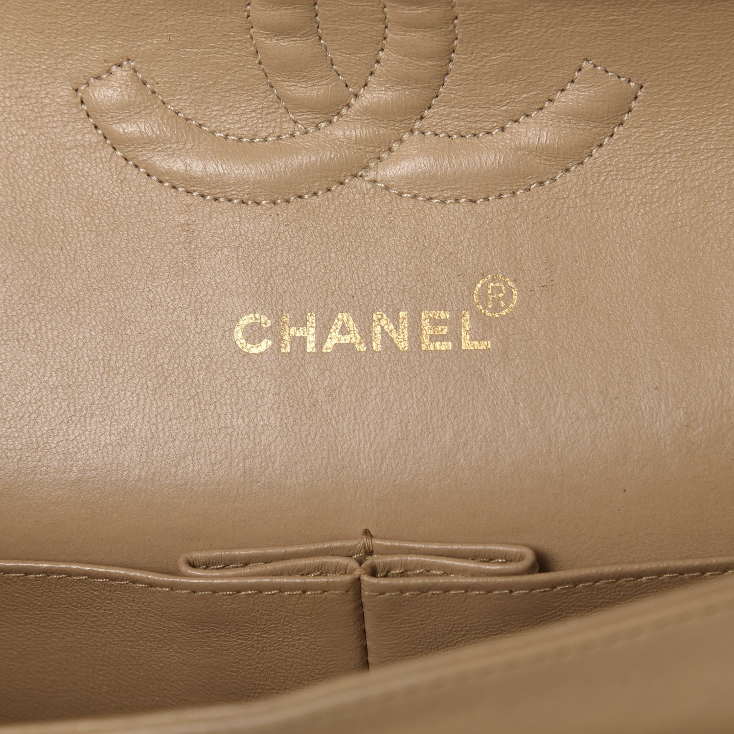 Chanel Lambskin Quilted Medium Double Flap Beige 8 of 11