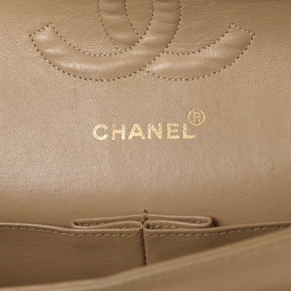 Chanel Lambskin Quilted Medium Double Flap Beige 8 of 11