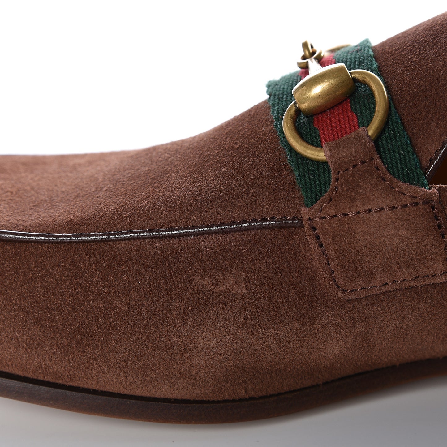 Suede Web Mens Horsebit Loafers 7 Brown