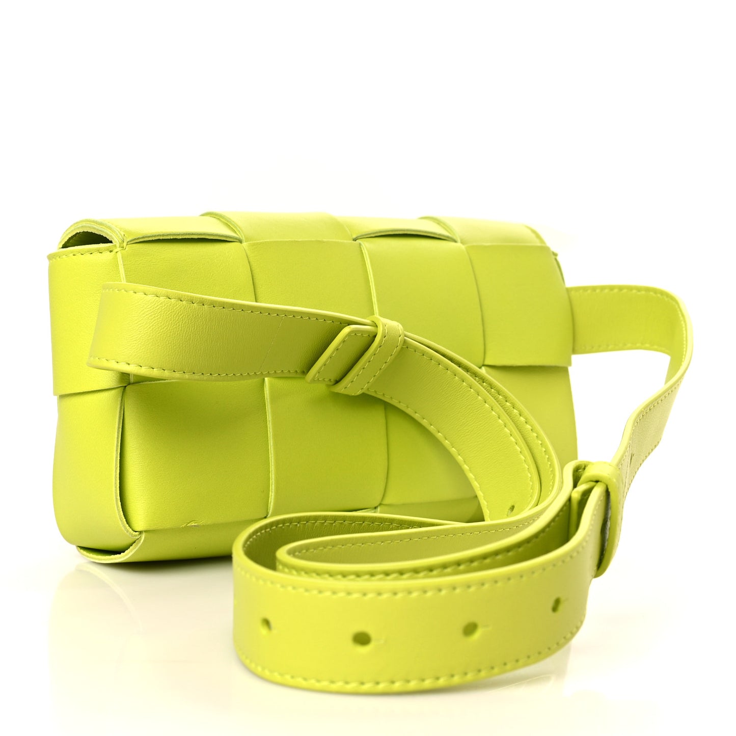 Nappa Maxi Intreccio The Belt Cassette Bag Kiwi