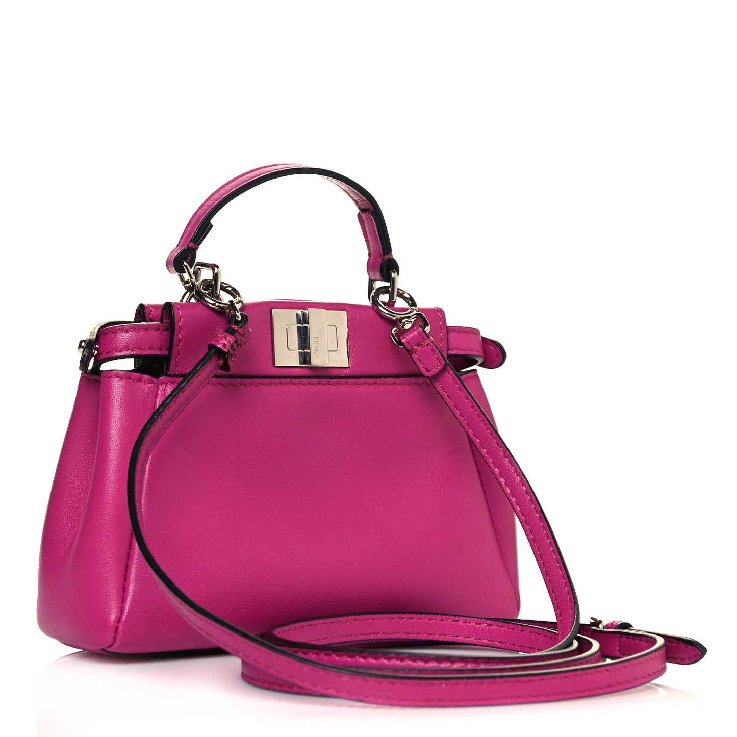Nappa Micro Peekaboo Iconic Satchel Magenta