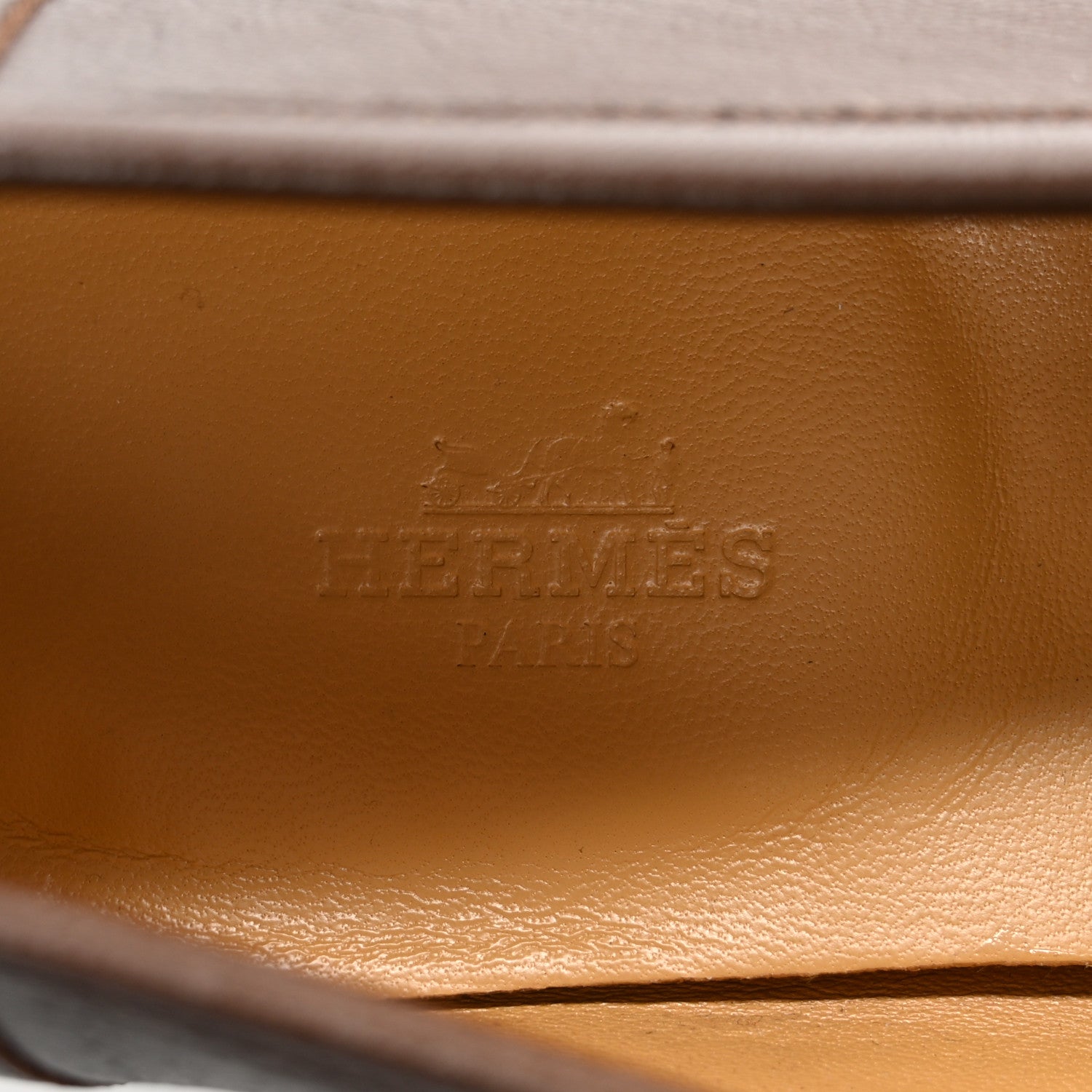 Hermes Goatskin Mens Paris Loafers 43 Cacao 7 of 10