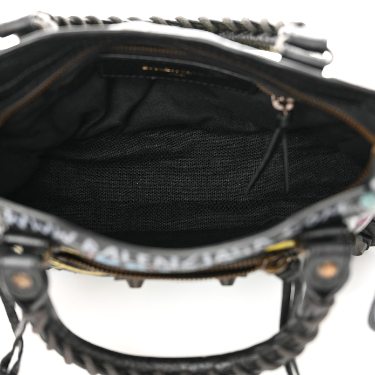 Agneau Arena Graffiti All Over Classic Hardware Mini City Black Multicolor
