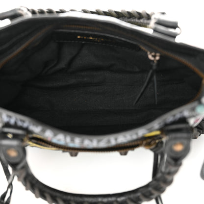 Balenciaga Agneau Arena Graffiti All Over Classic Hardware Mini City Black Multicolor 6 of 11