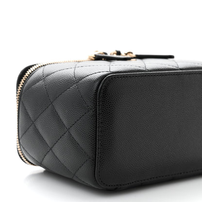Chanel Caviar Quilted Small Vanity Case With Chain Black 9 of 11