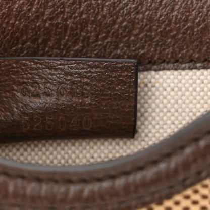 Gucci Monogram Jumbo GG Textured Dollar Calfskin Mini Horsebit 1955 Crossbody Bag Camel Ebony New Acero 7 of 11