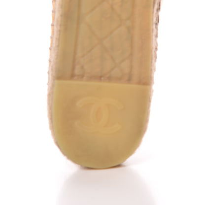 Chanel Lambskin CC Espadrilles 40 Beige Black 9 of 11