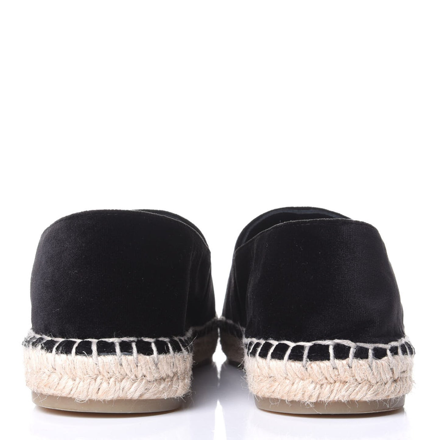 Velvet Logo Espadrilles 36 Black