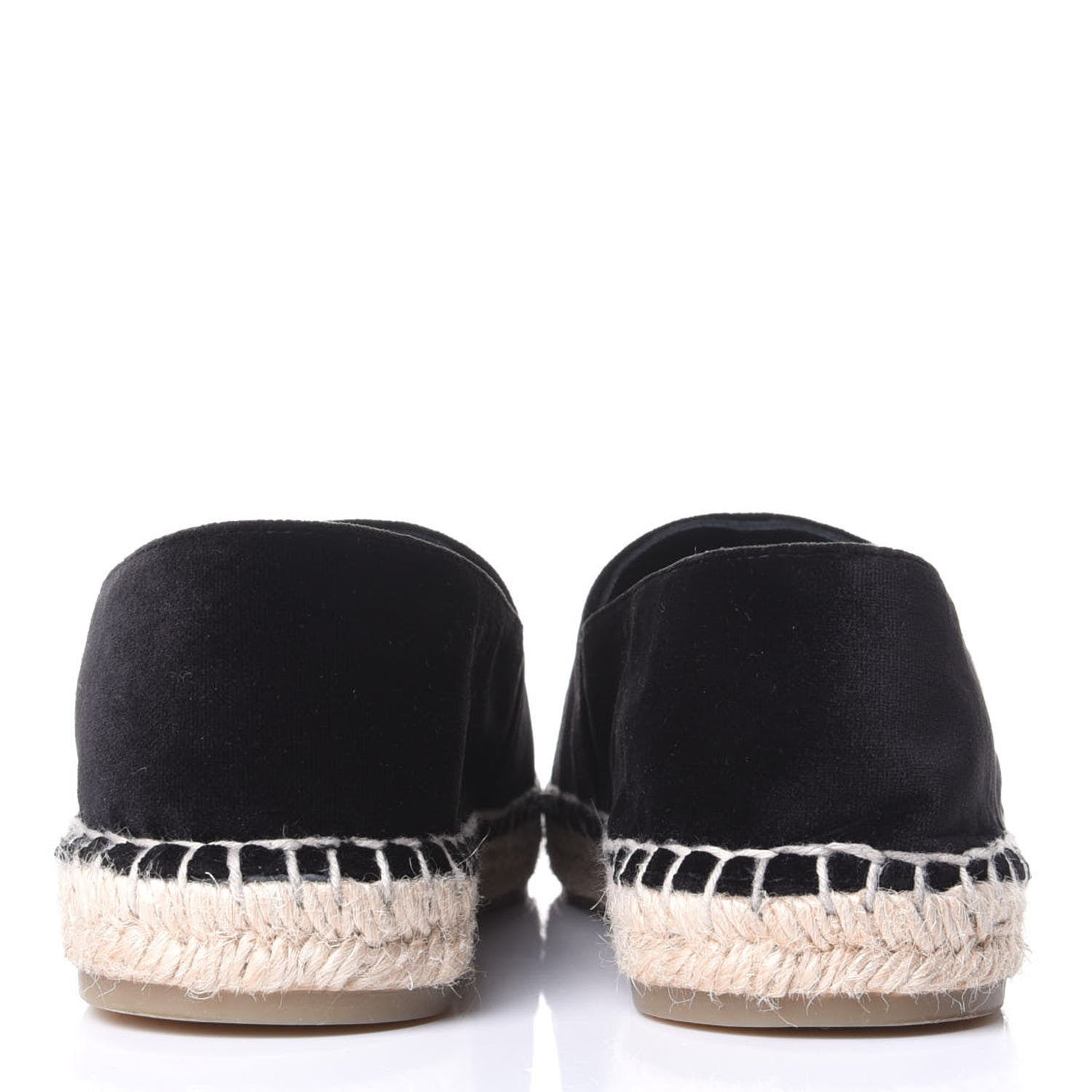Chanel Velvet Logo Espadrilles 36 Black 6 of 10