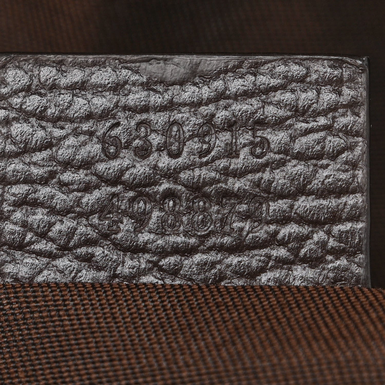 Gucci Monogram Dollar Calfskin Waist Pouch Beige Ebony Testa di Moro Marrone Scuro 7 of 10