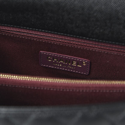 Chanel Caviar Quilted Medium Coco Handle Flap Black 8 of 11