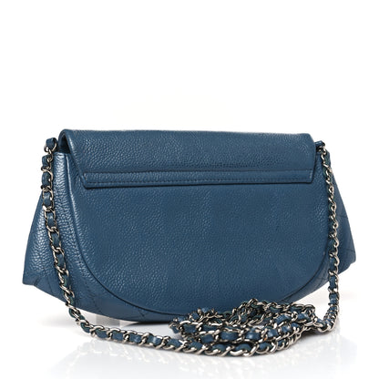 Chanel Caviar Half Moon Wallet On Chain WOC Blue 3 of 11
