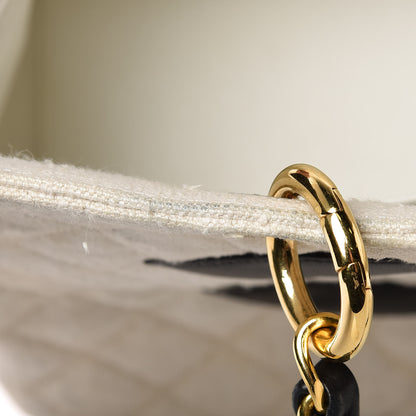Chanel Linen Quilted CC Shopping Tote Beige 15 of 21
