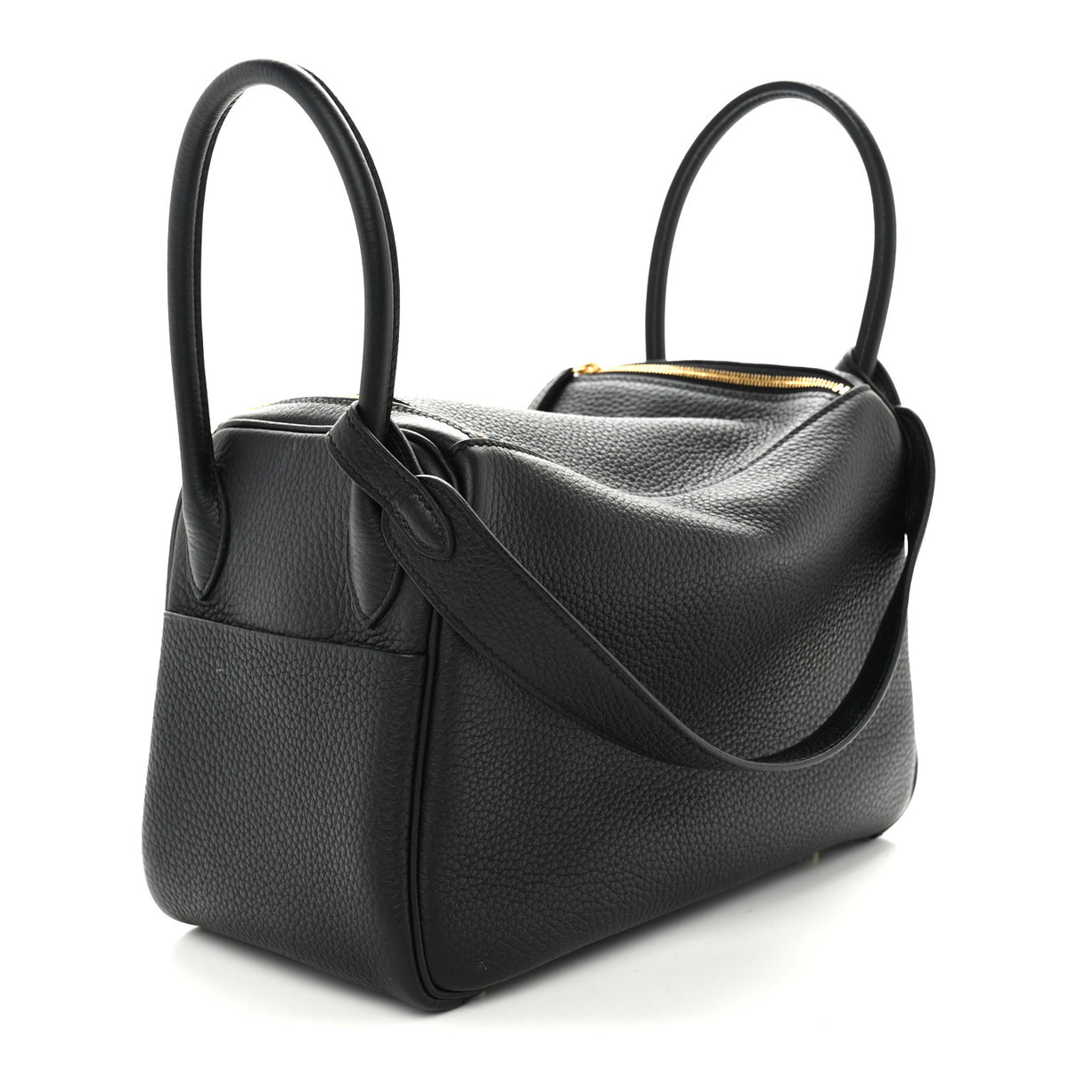 Hermes Taurillon Clemence Lindy 26 Black 3 of 10
