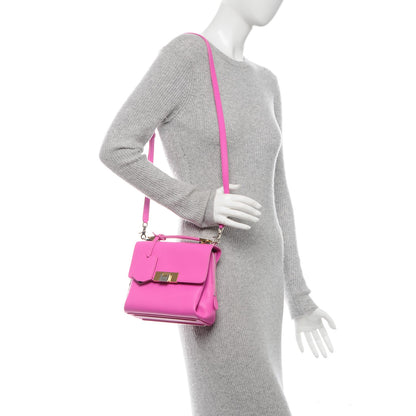 Balenciaga Grained Calfskin Le Dix Mini Soft Cartable Rose Fluo 2 of 7